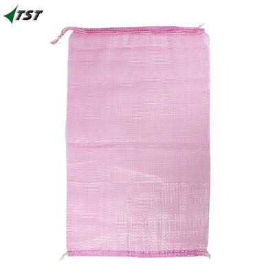 50kg 25kg Pink  Onion Sack Tubular Mesh Net Bag With Drawstring