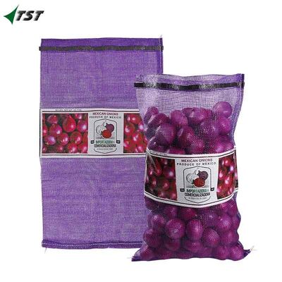Custom Logo Purple Pp Onion Bags For Storage Agriculture Products 50*80cm