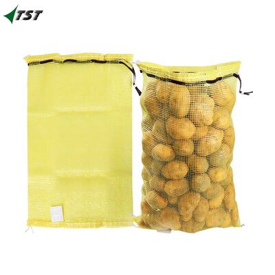 Light Yellow Virgin Polypropylene Tubular Mesh Bag For Vegetables