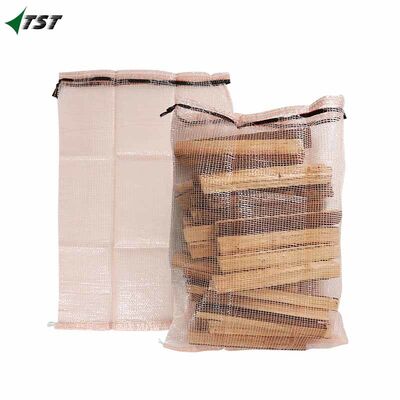 40L 80L Pink Green Firewood Tubular Mesh Bag