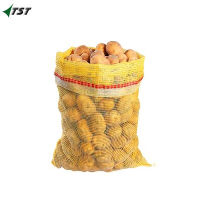 25kg 30kgs 50kgs Colombia Yellow Color Pp Leno Mesh Bag For Vegetable Fruit Packing