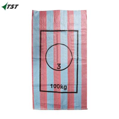 Printed 120kg 100kg Poly Woven Bag PP Sack For Cereal Fertilizer Corn 
