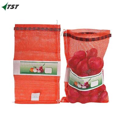 5kg 10kg Orange Color Pp Leno Mesh Bag For Onion Patato Packing Customized Logo
