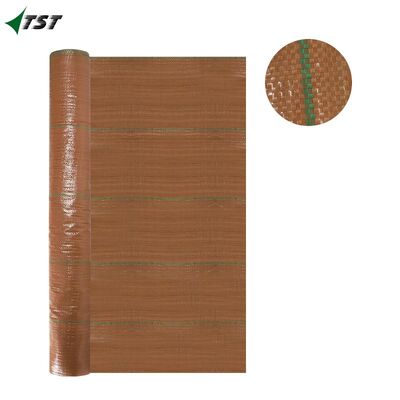 100gsm Brown Color Anti UV PP Woven Weed Control Mat Landscape Fabric For Agriculture