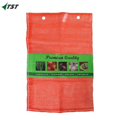 Onion Potato Automatic Packing Wicketed Pp Leno Mesh Bags 55*87cm 25KG