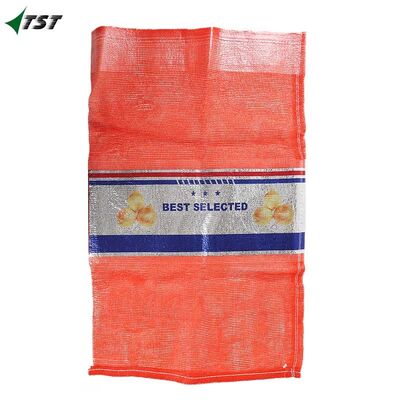 20kg 25kg Red Color Custom Logo PP Potato And Onion Sacks Leno Mesh Bag