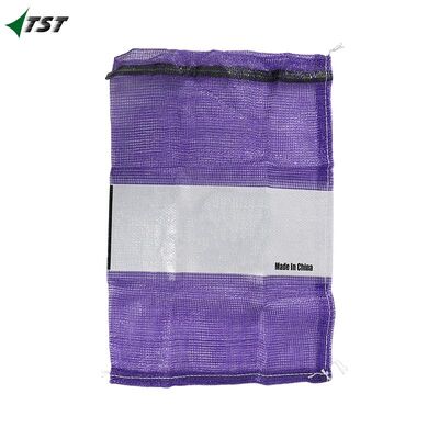Purple Color Drawstring Pp Leno Mesh Bag For Onion Firewood Seafood Vegetable Packing