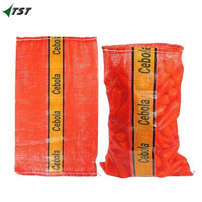 45X75 Tubular Pp Mesh Bag Sack For Onion Potato Leno Bag With Logo