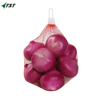 Red Color 1kg 2kg PP Netting Bag For Onion Potato Seafood Packaging