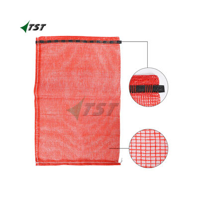 Red Color Customized 48x75 25kg Onion Mesh Bag For Senegal Market
