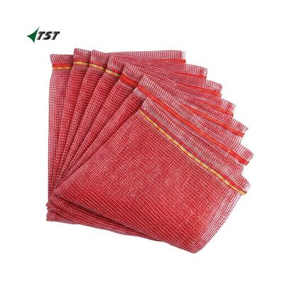 62x87 Gasa Leno PP Mesh Bag For Potato With Tricolor Drawstring