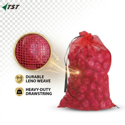Customzied Sizes And Colors Plastic Pp Leno Mesh Bag For Onion Potato Firewood Packing