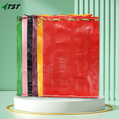 Plastic Polypropylene Tubular Potato Packing Bag Red Mesh Produce Onion Sacks Net Bags for Vegetables