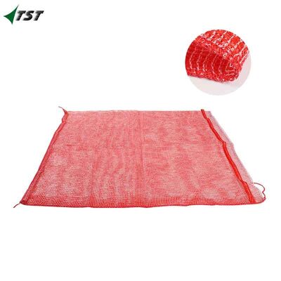 53*89cm Red White Color Plastic Pp Leno Mesh Bag For Potato Packing