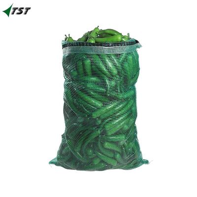 L Sewing Pp Mesh Bag 56*89cm Green/White Color For Agriculture Products Packing