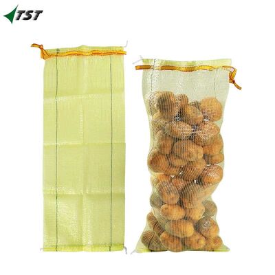 5kg-50kg Yellow Color Tubular Mesh Bag for Seed Potato