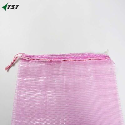 50kg 25kg Pink  Onion Sack Tubular Mesh Net Bag With Drawstring
