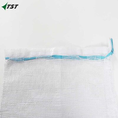 50lb 75lb Pp White Leno Mesh Bag Customized Logo For Fresh Vegetable Fruit Packing