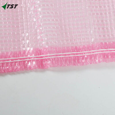 100% New Material Pink Color Pp Polypropylene Leno Bags / Onion Packaging Bags