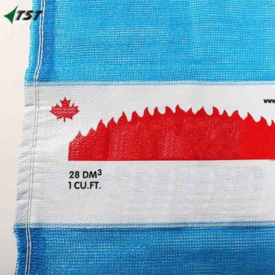 Firewood Packing Leno Vegetable Bag 18" X 30" Blue Color Banded Pp Mesh Bag