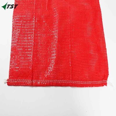 45x75cm 54x90cm Tubular Red PP Leno Mesh Bag Packaging For Onion Vegetable Fruit Potato Garlic