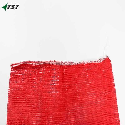45x75cm 54x90cm Tubular Red PP Leno Mesh Bag Packaging For Onion Vegetable Fruit Potato Garlic