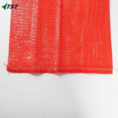 Plastic Orange Red Pp Tubular Leno Net Mesh Bags For Onion Potato Vegetable Packaging Sack