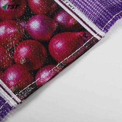 Custom Logo Purple Pp Onion Bags For Storage Agriculture Products 50*80cm