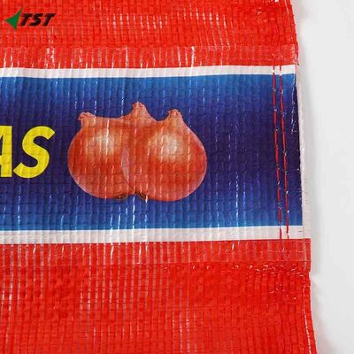 Freash Onion Potato Packing Leno Mesh Bag 45*78cm Brazil Argentina Market Red Color