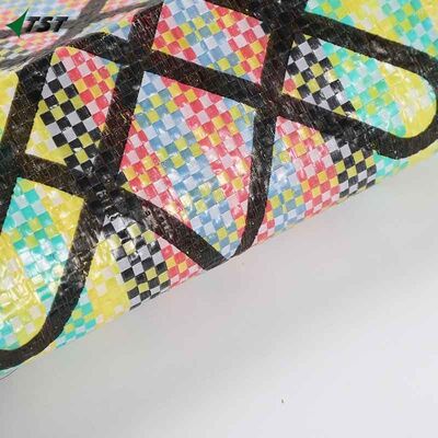 Customized Colorful PP Woven Bag For Shopping With Strips Gunia