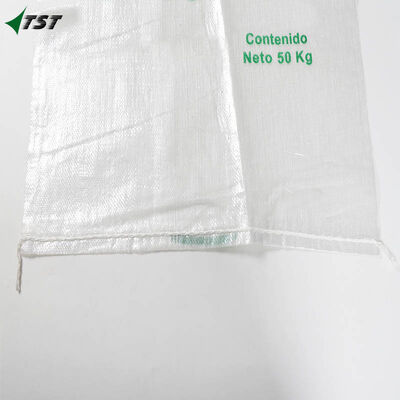Transparent Color 100lb 50kg White Woven Polypropylene Sacks For Cereal Corn