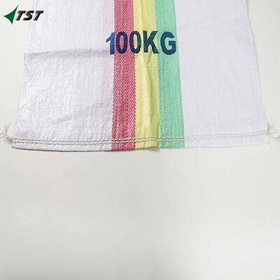 100kg White Printed Woven Polypropylene Sacks For Industry And Agriculture With Logo