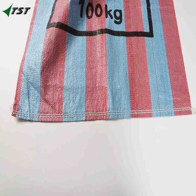 Printed 120kg 100kg Poly Woven Bag PP Sack For Cereal Fertilizer Corn 
