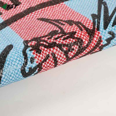 Printed 120kg 100kg Poly Woven Bag PP Sack For Cereal Fertilizer Corn 
