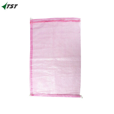 Pink L Sewing Vegetable Mesh Bags 43*78cm For Agriculture Onion Vegetable Packing