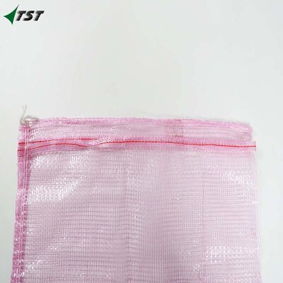 Pink L Sewing Vegetable Mesh Bags 43*78cm For Agriculture Onion Vegetable Packing