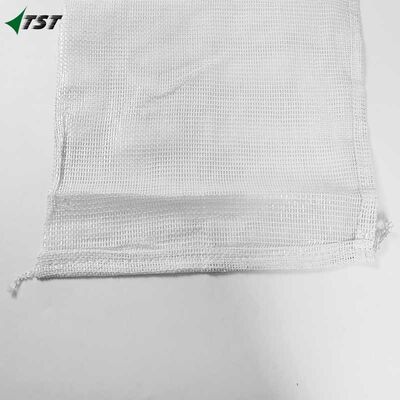 20kg 25kg White Color Drawstring PP Leno Mesh Bag With Custom Logo