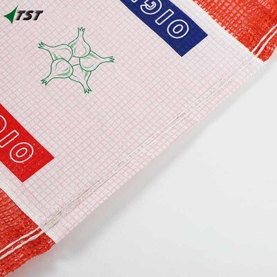 55*90cm Red Pp Leno Mesh Bags Manufacturer For Onion Patato Storage Custom Logo