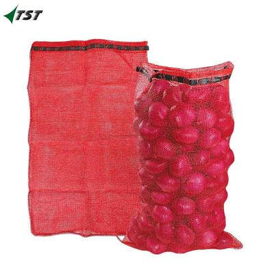 48*78cm 25kg Senegal Red Pp Potato Leno Bag / Onion Sacks Bulk