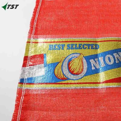 25kg Red Pp Onion Packaging Net Bags For Onion Auto Packing Machine 54*85cm