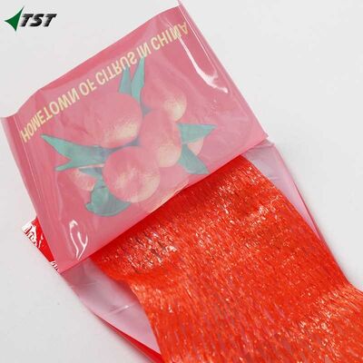 Red Color 1kg 2kg PE Soft Tubular Netting For Orange Fruit Packaging