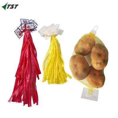 2kg Yellow PP Tubular Soft Net For Potato With Printed Logo