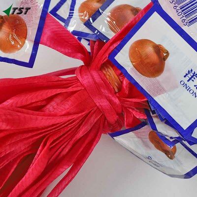 2kg Yellow PP Tubular Soft Net For Potato With Printed Logo