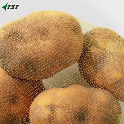 2kg Yellow PP Tubular Soft Net For Potato With Printed Logo