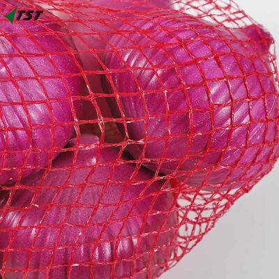 5kg Red Color Woven Tubular Net For Fruit Vegetable Dry Fruit Packing