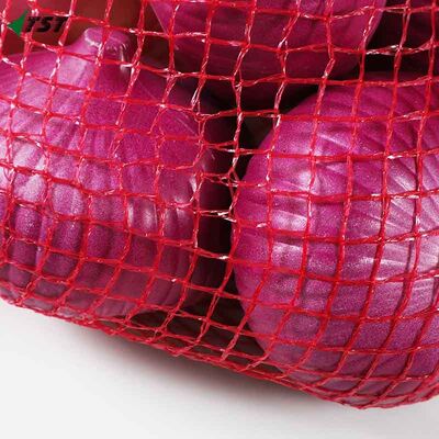 5kg Red Color Woven Tubular Net For Fruit Vegetable Dry Fruit Packing