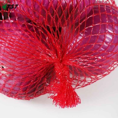 5kg Red Color Woven Tubular Net For Fruit Vegetable Dry Fruit Packing