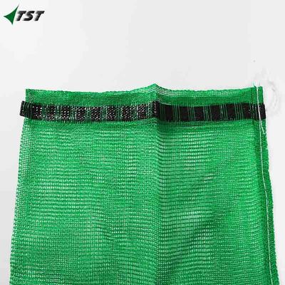 20" X 24" Durable Green Drawstring Pp Leno Mesh Bag For Firewood Vegetable Packing