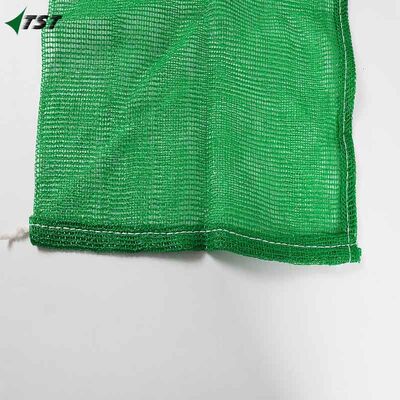 20" X 24" Durable Green Drawstring Pp Leno Mesh Bag For Firewood Vegetable Packing