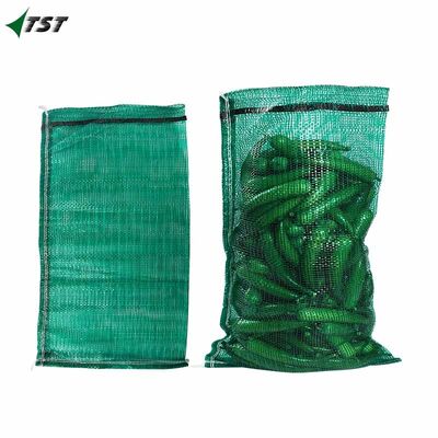 Durable Green Color Pp Leno Mesh Bag For Chilli Tomato Packing